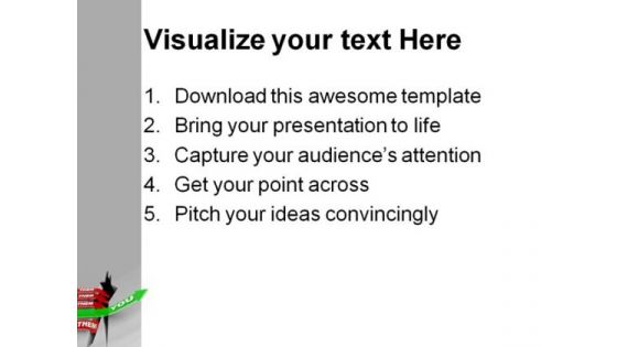 Word You On An Arrow Business PowerPoint Themes And PowerPoint Slides 0911