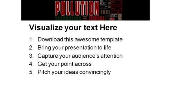 Words Of Pollution Environment PowerPoint Templates And PowerPoint Backgrounds 0211