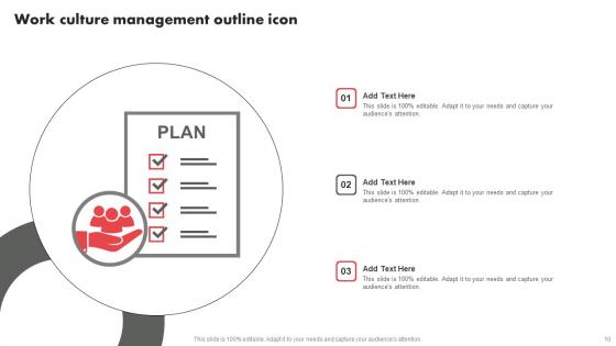 Work Culture Management Outline Ppt PowerPoint Presentation Complete Deck With Slides