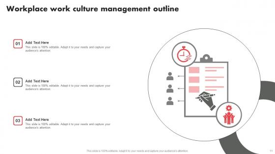 Work Culture Management Outline Ppt PowerPoint Presentation Complete Deck With Slides
