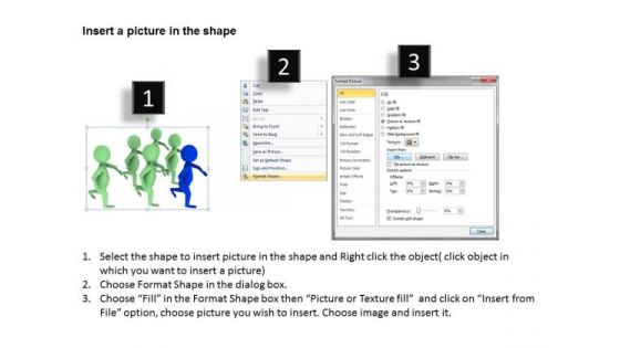 Work Flow Business Process Diagram 3d Men Running Position PowerPoint Slides