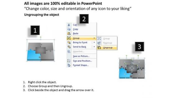 Work Flow Business Process Diagram Strategy 4 Stages Mixed PowerPoint Slides