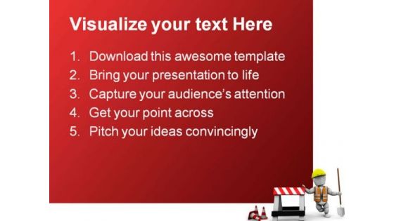 Worker Construction PowerPoint Themes And PowerPoint Slides 0711