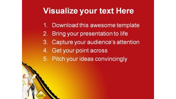 Workers Under Construction PowerPoint Themes And PowerPoint Slides 0511