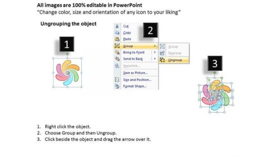 Workflow Diagram For The Quality Management Radial Chart PowerPoint Templates