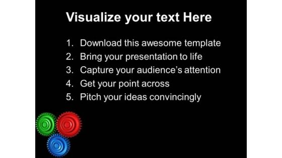 Working In Tandem Gears Process Industrial PowerPoint Templates And PowerPoint Themes 0512