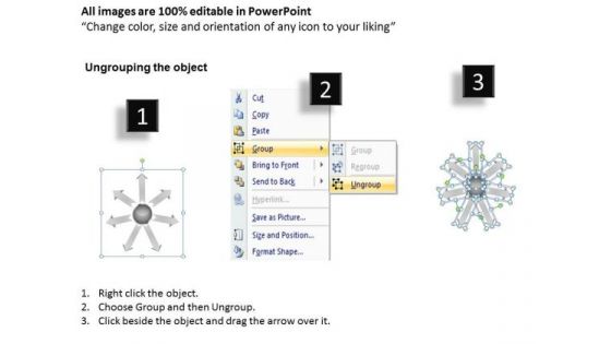 World Business PowerPoint Templates Chart Circular Flow Spoke Network Slides