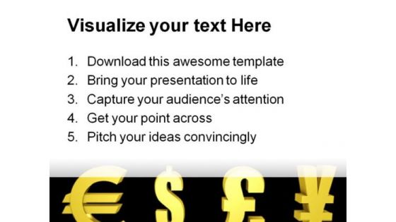 World Currency Money PowerPoint Template 0810