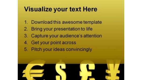 World Currency Money PowerPoint Template 0810