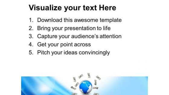 World Finance Money Success Globe PowerPoint Templates And PowerPoint Themes 1112