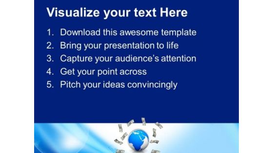 World Finance Money Success Globe PowerPoint Templates And PowerPoint Themes 1112