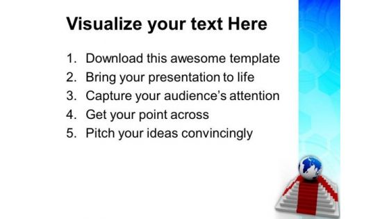 World Globe On Top Success PowerPoint Templates And PowerPoint Themes 0912