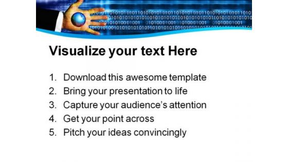 World In Hand Technology PowerPoint Templates And PowerPoint Backgrounds 0311