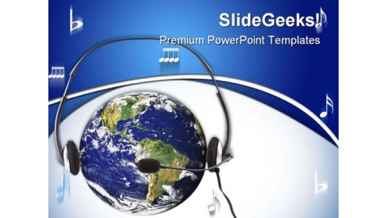 World Is Listening Music PowerPoint Templates And PowerPoint Backgrounds 0311