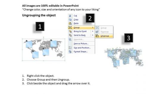 World Map Captions PowerPoint Presentation Template
