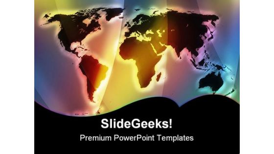 World Map Globe PowerPoint Template 1110