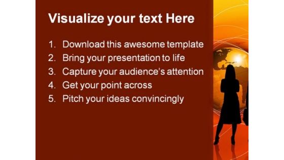 World Silhouettes Global PowerPoint Themes And PowerPoint Slides 0311