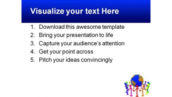 World Unity People PowerPoint Template 1110