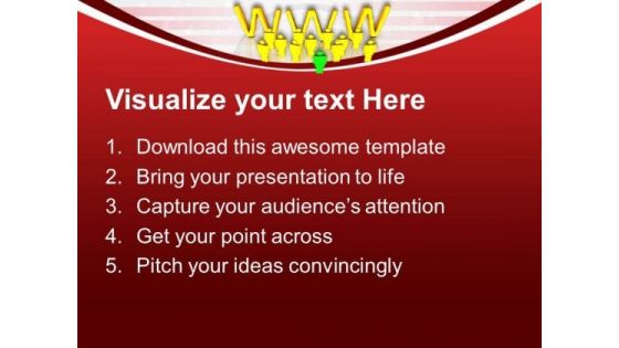 World Wide Web And Team Communication PowerPoint Templates Ppt Backgrounds For Slides 0413