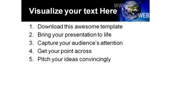 World Wide Web Globe PowerPoint Themes And PowerPoint Slides 0511