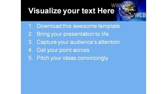 World Wide Web Globe PowerPoint Themes And PowerPoint Slides 0511