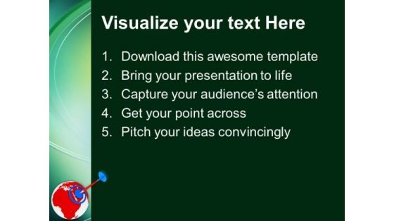 World With Target Strategy Geographical PowerPoint Templates Ppt Backgrounds For Slides 0213
