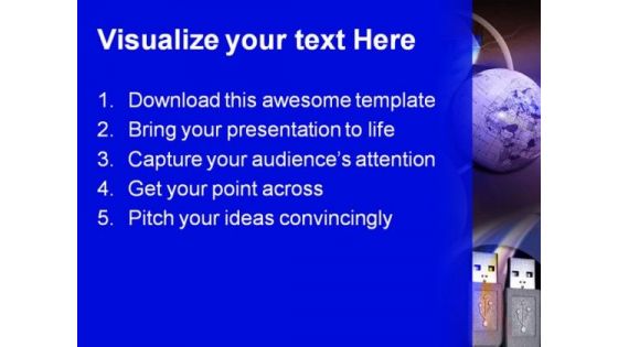 Worldwide Connections Technology PowerPoint Templates And PowerPoint Backgrounds 0311