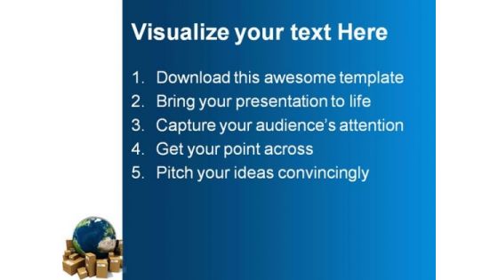 Worldwide Delivery Globe PowerPoint Template 1110