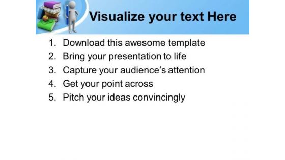 Write Books And Become Writer PowerPoint Templates Ppt Backgrounds For Slides 0713