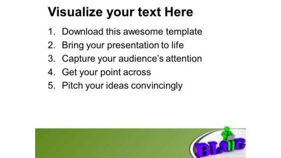 Writing A Blog Is Difficult PowerPoint Templates Ppt Backgrounds For Slides 0613