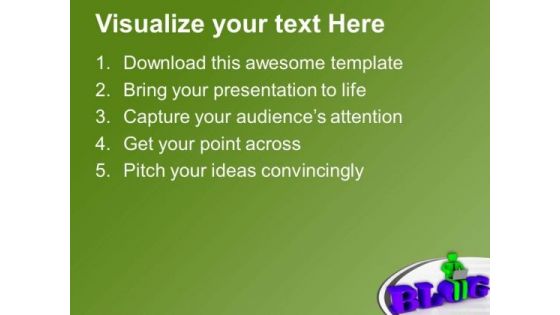 Writing A Blog Is Difficult PowerPoint Templates Ppt Backgrounds For Slides 0613