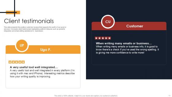 Writing Enhancement Software Pitch Deck Ppt Template