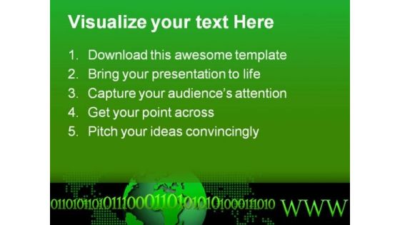 Www Binary World Globe PowerPoint Templates And PowerPoint Backgrounds 0511
