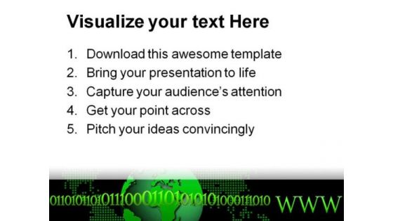 Www Binary World Globe PowerPoint Themes And PowerPoint Slides 0511