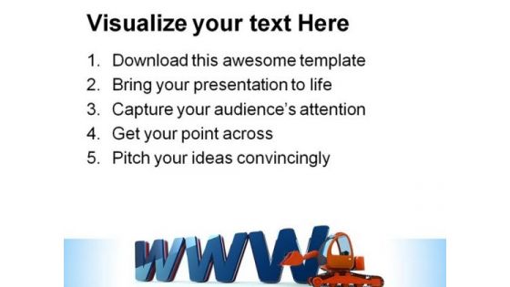 Www Web Building Construction PowerPoint Themes And PowerPoint Slides 0411