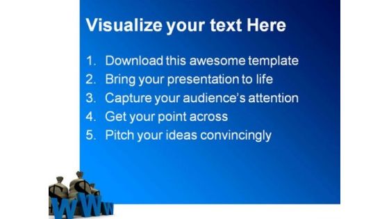 Www With Stack Of Dollars Internet PowerPoint Themes And PowerPoint Slides 0511