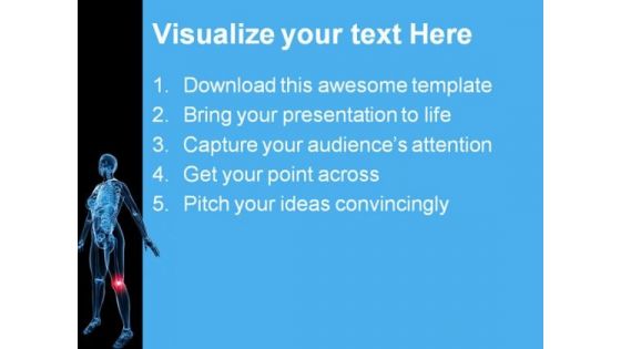 X Ray Of Painful Knee Medical PowerPoint Themes And PowerPoint Slides 0811