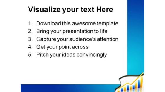 Yellow And Blue Graph Business PowerPoint Themes And PowerPoint Slides 0611