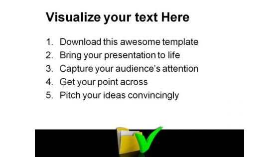 Yellow Computer Folder Security PowerPoint Templates And PowerPoint Backgrounds 0211