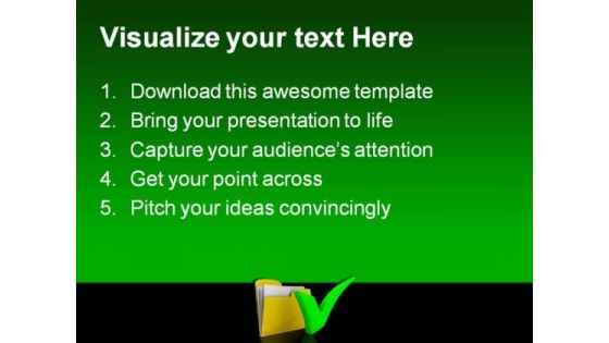 Yellow Computer Folder Security PowerPoint Templates And PowerPoint Backgrounds 0211