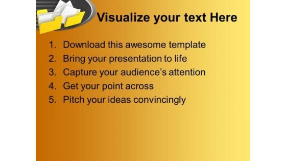 Yellow Copy And Paste Folders Computer PowerPoint Templates Ppt Backgrounds For Slides 0113