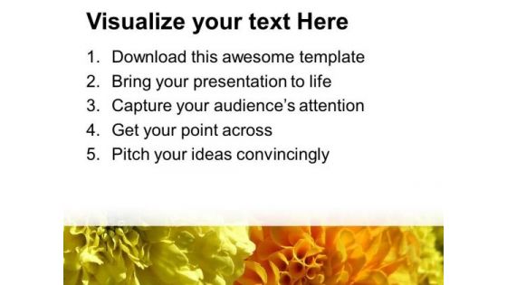 Yellow Flower Background With Unique Design PowerPoint Templates Ppt Backgrounds For Slides 0713