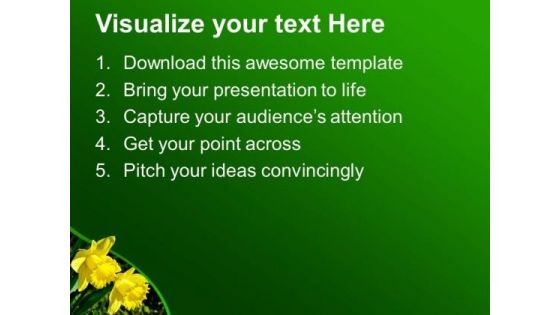 Yellow Flower Backgrund PowerPoint Templates Ppt Backgrounds For Slides 0713
