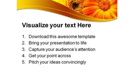 Yellow Flower Beauty PowerPoint Templates And PowerPoint Backgrounds 0311