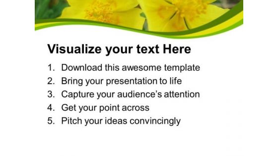 Yellow Flower For Happiness Theme PowerPoint Templates Ppt Backgrounds For Slides 0613