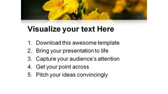 Yellow Flower Nature PowerPoint Templates And PowerPoint Backgrounds 0211