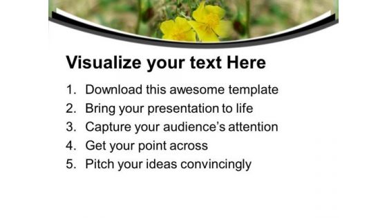 Yellow Flowers With Background PowerPoint Templates Ppt Backgrounds For Slides 0613