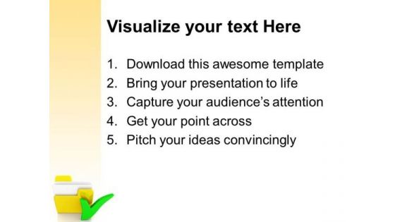 Yellow Folder Computer PowerPoint Templates And PowerPoint Themes 0812
