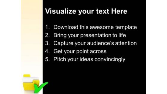 Yellow Folder Computer PowerPoint Templates And PowerPoint Themes 0812