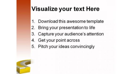 Yellow Folder Computer PowerPoint Themes And PowerPoint Slides 0211